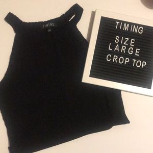 Timing size large woman’s crop top
